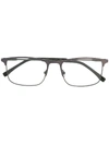 Lacoste Square Frame Glasses In Silver
