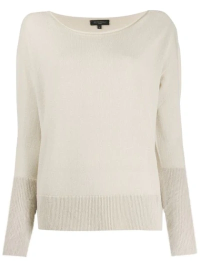 Antonelli Wide Neck Jumper In Neutrals