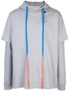 OFF-WHITE LAYERED STYLE HOODIE T-SHIRT