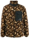 BURBERRY monogram print fleece jacket