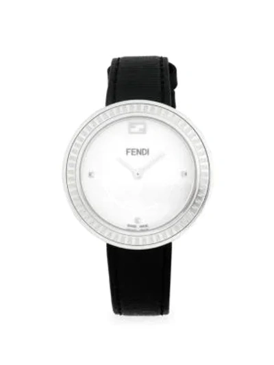 Fendi Stainless Steel & Leather-strap Watch In White