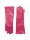 Portolano Women's Slip-on Leather Gloves In Candy Pink