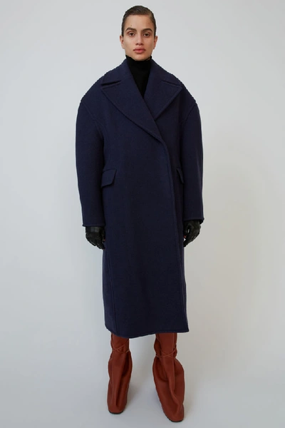 Acne Studios Sculptural Coat Navy Melange