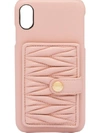 Miu Miu Matelassé Iphone Xs Max Case In Pink