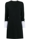 ANTONELLI CONTRAST CUFFS MIDI DRESS