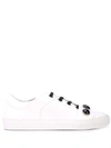 ALBERTO FERMANI STUDDED LACE UP SNEAKERS
