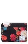 Herschel Supply Co Anchor 13-inch Macbook Sleeve - Black In Vintage Floral Black