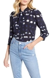 ZADIG & VOLTAIRE TOUCH DOTS TIE NECK SILK SHIRT,WHCS0304F