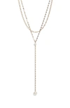 ARGENTO VIVO G PEARL Y-NECKLACE,826731GPRL