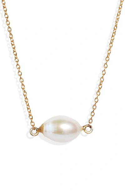 Argento Vivo Pearl Pendant Necklace In Gold