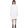 Y'S YS WHITE S-RT FLOW FLARE SHIRT DRESS