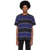 NORSE PROJECTS NORSE PROJECTS BLACK AND BLUE STRIPED JOHANNES T-SHIRT