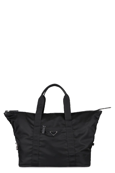 Prada Nylon Travel Bag In Black