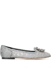 DOLCE & GABBANA VALLY TAORMINA LACE BALLERINA SHOES,CP0010AL19811344258