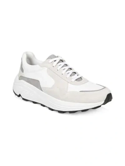 Vince Eastside Chunky Leather & Suede Sneakers In White