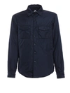 Aspesi Technical Snap Shirt Jacket In Dark Blue