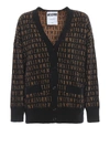 MOSCHINO ROMAN LUREX WOOL CARDIGAN