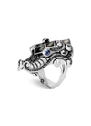 JOHN HARDY 'Legends Naga' sapphire Mother of Pearl silver ring