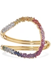 ANA KHOURI MIRIAN 18-KARAT GOLD MULTI-STONE CUFF