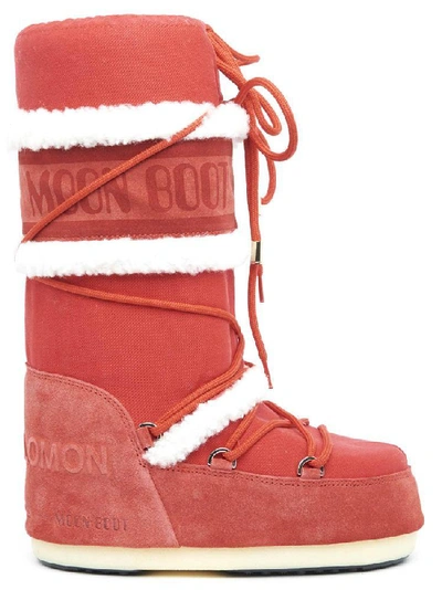 Yves Salomon X Moon Boot Ski Boots In Red | ModeSens