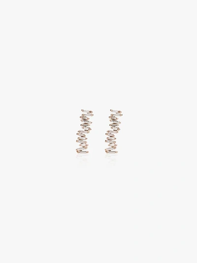 Suzanne Kalan 18kt Rose Gold Fireworks Diamond Earrings