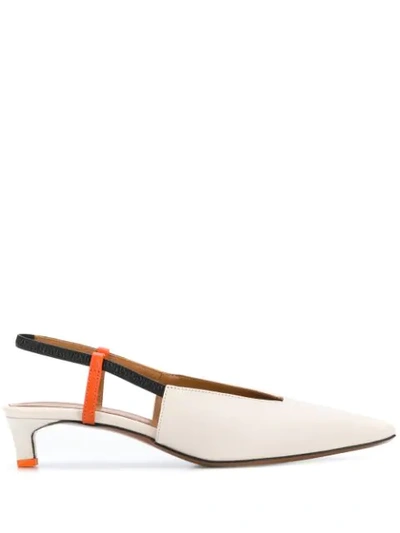 Atp Atelier Turi 40 Slingback Leather Pumps In White