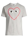 Comme Des Garçons Play Outline Heart Tee In Grey