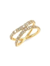 ASTLEY CLARKE 14K Yellow Gold & Diamond Pavé X Ring