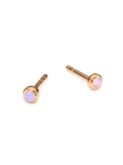 Astley Clarke 14k Rose Gold & Rose Opal Mini Stud Earrings