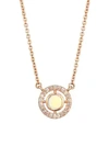ASTLEY CLARKE WOMEN'S 14K ROSE GOLD, OPAL & DIAMOND MINI PENDANT NECKLACE,0400011614962