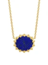 ASTLEY CLARKE 18K Yellow Gold Vermeil & Lapis Slice Floris Pendant Necklace