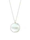 ASTLEY CLARKE Sterling Silver & Mother-Of-Pearl Slice Locket Necklace/20"-22"