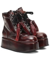 MARNI PATENT LEATHER PLATFORM ANKLE BOOTS,P00409138