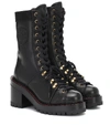 VERSACE V-ALPINE LEATHER ANKLE BOOTS,P00414090