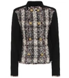 TORY BURCH TWEED AND JERSEY JACKET,P00416896