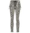 BEN TAVERNITI UNRAVEL PROJECT SNAKE-EFFECT LEATHER trousers,P00421511