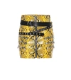 Ben Taverniti Unravel Project Yellow Python Leather Skirt In Yellow