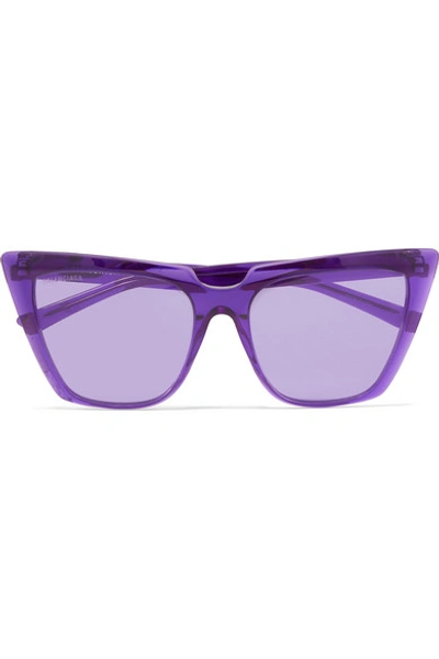 Balenciaga Oversized Cat-eye Acetate Sunglasses In Violet