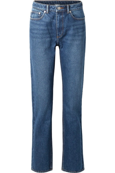 Burberry High-rise Straight-leg Jeans In Blue