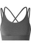 Tory Sport Stretch-jersey Sports Bra In Dark Gray