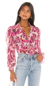 MISA MISA LOS ANGELES JOANNE 衬衫 – 粉红碎花,MISA-WS141