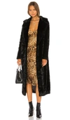 Unreal Fur The Black Bird Coat In Black