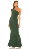 NORMA KAMALI ONE SHOULDER FISHTAIL GOWN,NKAM-WD217