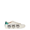 GUCCI ACE OFF-WHITE LEATHER SNEAKERS,3035386
