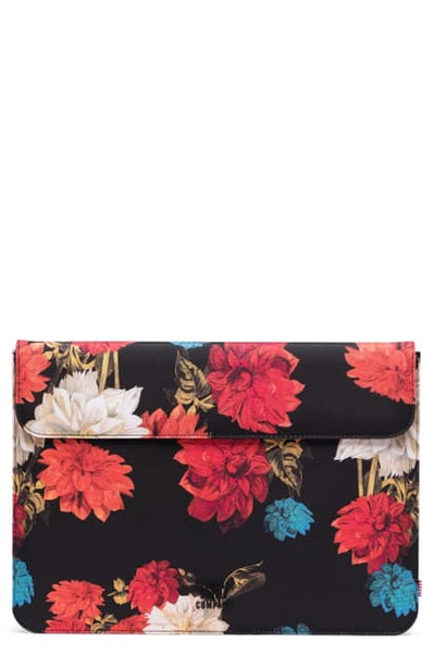 Herschel Supply Co Spokane 13-inch Macbook Canvas Sleeve - Black In Vintage Floral Black