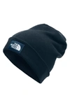 The North Face Dock Worker Recycled Beanie - Blue In Urban Navy/ Blue Wing Teal