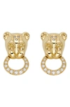 TEMPLE ST CLAIR LION CUB DIAMOND STUD EARRINGS,E31863-LIONPV