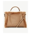 DUNE DTEDDDY FAUX-FUR LINED FAUX-LEATHER TOTE BAG