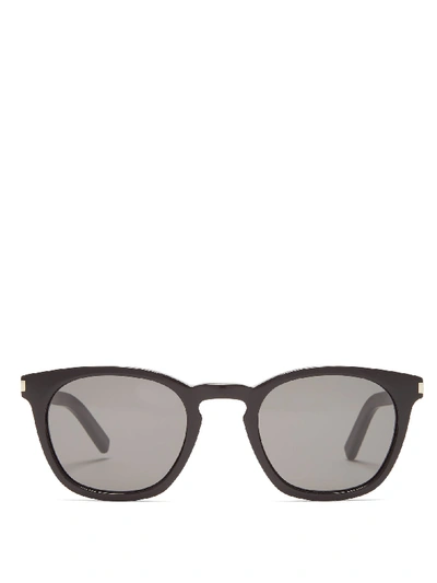 Saint Laurent Square Acetate Sunglasses In Black
