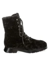 STUART WEITZMAN McKenzee Chill Shearling & Leather Combat Boots